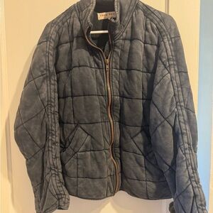 Free People Charcoal Puffer Jacket